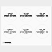 's Werelds beste vader - Driller Ronde Sticker (Vel)