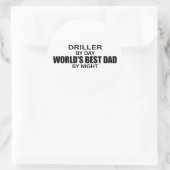 's Werelds beste vader - Driller Ronde Sticker (Tas)