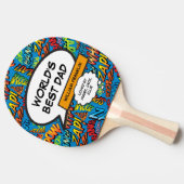 's Werelds beste vader grappig cool stripboek Tafeltennisbatje (Zijkant)