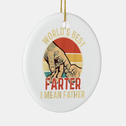 's Werelds beste vader Ik bedoel Vaderdag Papa Dag Keramisch Ornament (Rechts)