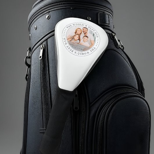 's Werelds beste vader Klassieke Eenvoudige Foto Golfheadcover