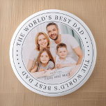 's Werelds beste vader Klassieke Eenvoudige Foto Ronde Button 5,7 Cm<br><div class="desc">Dit eenvoudige en klassieke ontwerp is samengesteld uit serif typografie en voegt een douanefoto toe.</div>
