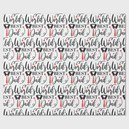 's Werelds beste vader moderne typografie | VADERD Cadeaupapier (Vlak)