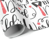 's Werelds beste vader moderne typografie | VADERD Cadeaupapier (Rol Hoek)