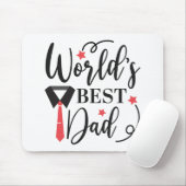 's Werelds beste vader moderne typografie | VADERD Muismat (Met muis)