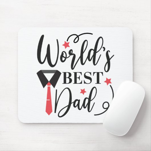 's Werelds beste vader moderne typografie | VADERD Muismat (Met muis)