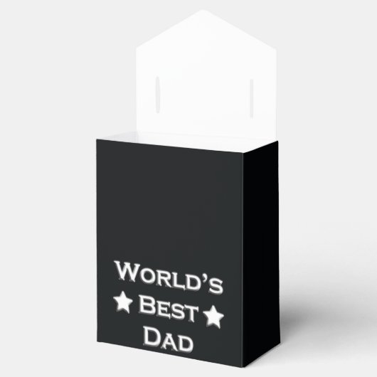 's Werelds beste vader op zwart Bedankdoosjes (Geopend)