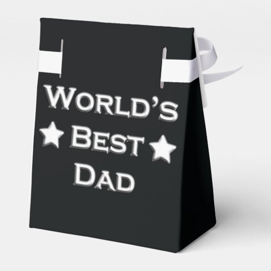 's Werelds beste vader op zwart Bedankdoosjes (Achterkant)