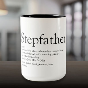's Werelds beste vader Stepdad Definition Tweekleurige Koffiemok