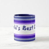 's Werelds beste vader-typografie gestreept Mok (Midden)