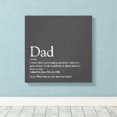 's Werelds beste vader vader vader vader definitie Canvas Afdruk (Insitu (Houten vloer))