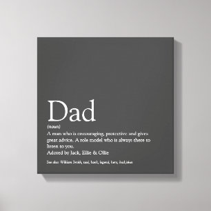's Werelds beste vader vader vader vader definitie Canvas Afdruk