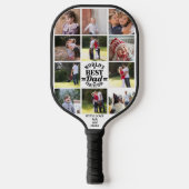 's Werelds beste vader Vaderdag fotocollage Pickleball Paddle (Voorkant)