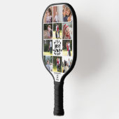 's Werelds beste vader Vaderdag fotocollage Pickleball Paddle (Links)