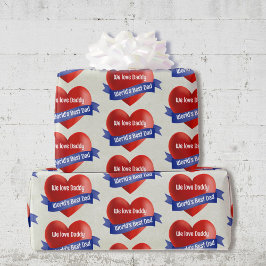 's Werelds beste vader Voeg kindernaam of tekst to Cadeaupapier