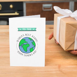's Werelds beste Vaderdag van papa Whimsy Wereldbo Kaart
