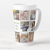 's Werelds beste vadernaam Instagram Fotocollage Latte Mok (Rechterhoek)