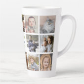 's Werelds beste vadernaam Instagram Fotocollage Latte Mok (Rechts)