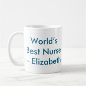 'S Werelds Beste Verpleegkundige Custom Name Koffiemok (Links)