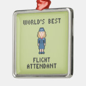 's Werelds beste vliegbegeleider Metalen Ornament (Links)