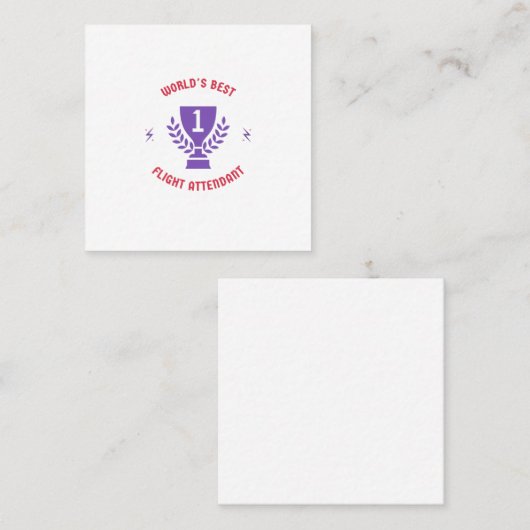 's Werelds beste vluchtbegeleider Vierkante Visitekaartje (Voorkant / Achterkant)