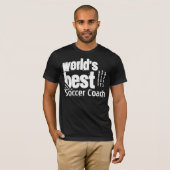 's Werelds beste Voetbal coach letters, aangepaste T-shirt (Voorkant volledig)