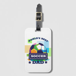 's Werelds Beste Voetbal Pap Vaderdag Bagagelabel