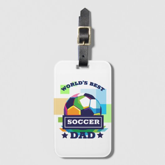 's Werelds Beste Voetbal Pap Vaderdag Bagagelabel (Voorkant (verticaal))