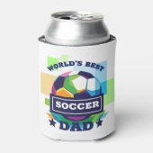 's Werelds Beste Voetbal Pap Vaderdag Blikjeskoeler (Blikje Voorkant)