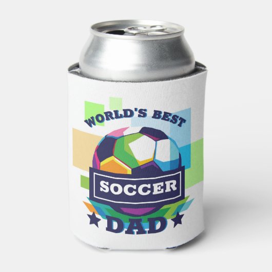 's Werelds Beste Voetbal Pap Vaderdag Blikjeskoeler (Blikje Voorkant)