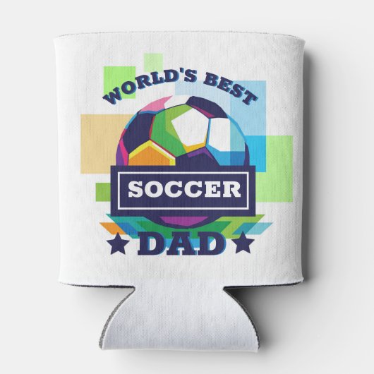 's Werelds Beste Voetbal Pap Vaderdag Blikjeskoeler (Achterkant)