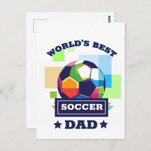 's Werelds Beste Voetbal Pap Vaderdag Briefkaart (Voorkant / Achterkant)