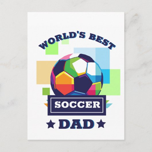 's Werelds Beste Voetbal Pap Vaderdag Briefkaart (Voorkant)