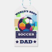 's Werelds Beste Voetbal Pap Vaderdag Cadeaulabel (Achterkant)