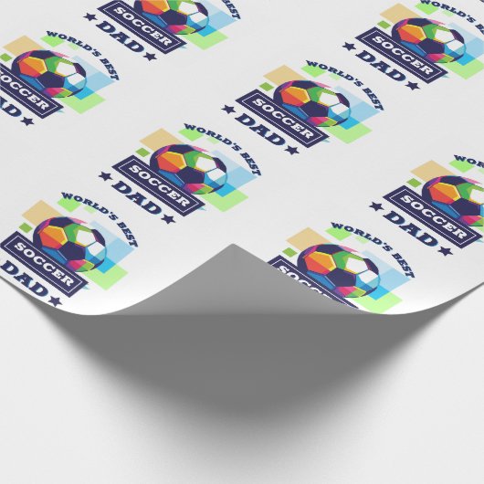 's Werelds Beste Voetbal Pap Vaderdag Cadeaupapier (Hoek)