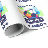 's Werelds Beste Voetbal Pap Vaderdag Cadeaupapier (Rol Hoek)
