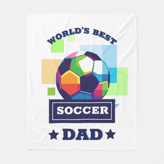 's Werelds Beste Voetbal Pap Vaderdag Fleece Deken (Voorkant)