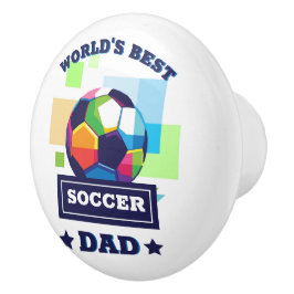 's Werelds Beste Voetbal Pap Vaderdag Keramische Knop