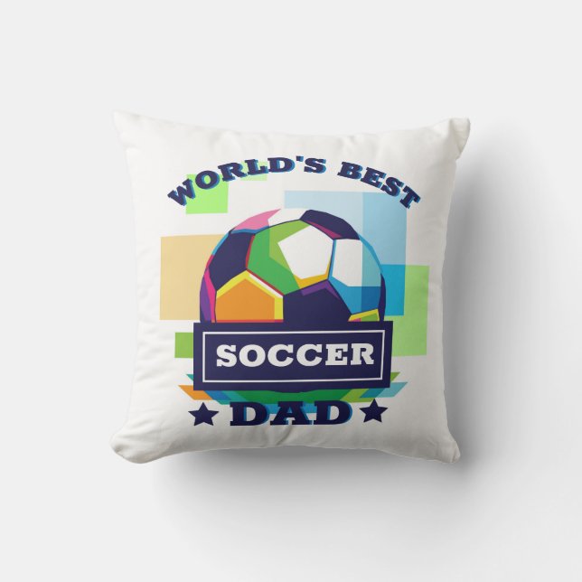 's Werelds Beste Voetbal Pap Vaderdag Kussen (Voorkant)