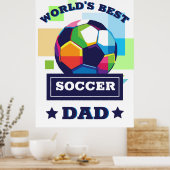 's Werelds Beste Voetbal Pap Vaderdag Poster (Keuken)