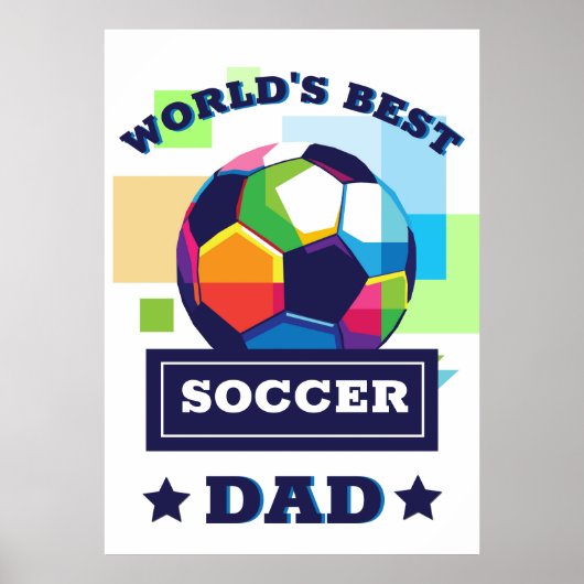 's Werelds Beste Voetbal Pap Vaderdag Poster (Voorkant)
