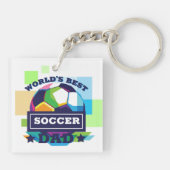 's Werelds Beste Voetbal Pap Vaderdag Sleutelhanger (Achterkant)