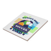 's Werelds Beste Voetbal Pap Vaderdag Tegeltje (Zijkant)