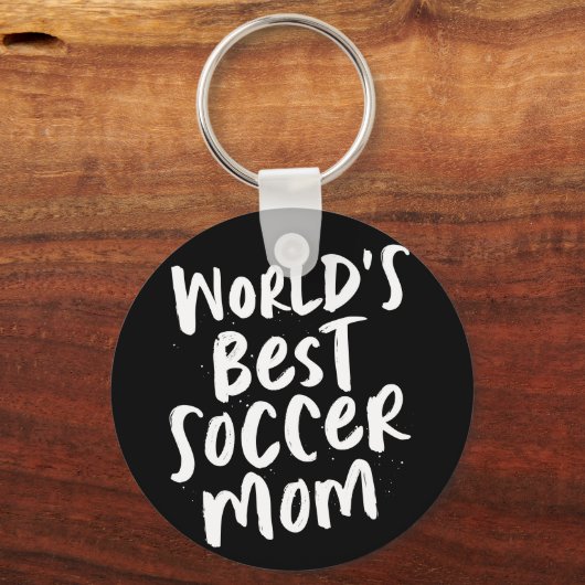 's Werelds beste voetbalmoeder, stijlvol Sleutelhanger (Voorkant)