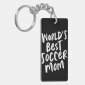 's Werelds beste voetbalmoeder trendy foto Sleutelhanger (Voorkant Links)