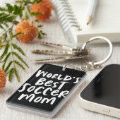 's Werelds beste voetbalmoeder trendy foto Sleutelhanger (Voorkant Rechts)