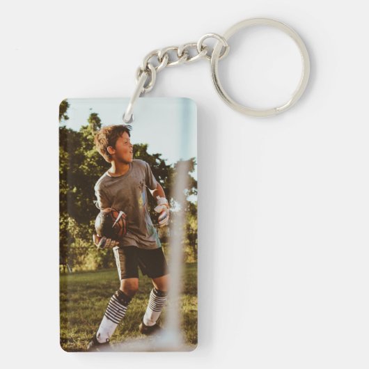 's Werelds beste voetbalmoeder trendy foto Sleutelhanger (achterkant)