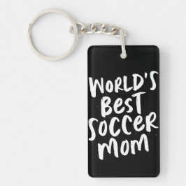 's Werelds beste voetbalmoeder trendy foto Sleutelhanger