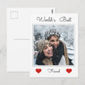 's Werelds beste vriend Eenvoudige foto tekst sjab Briefkaart (Voorkant / Achterkant)