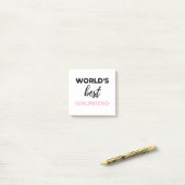 's Werelds beste Vriendin zwart Post-it® Notes (Op bureau)